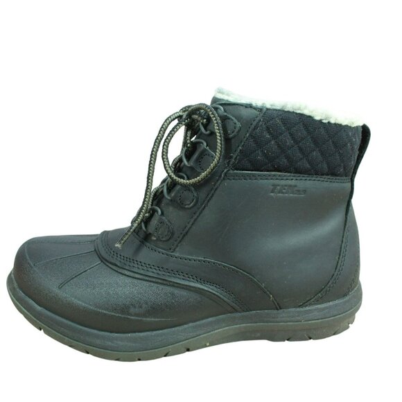 LL Bean Storm Chaser 5 Black Leather Waterproof Insulated Duck Boots Size 8.5 M - Picture 1 of 10